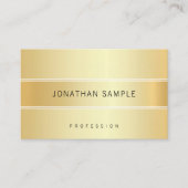 金ゴールドルッエレガントクモダンシンプルカスタムテンプレート 名刺 (正面)