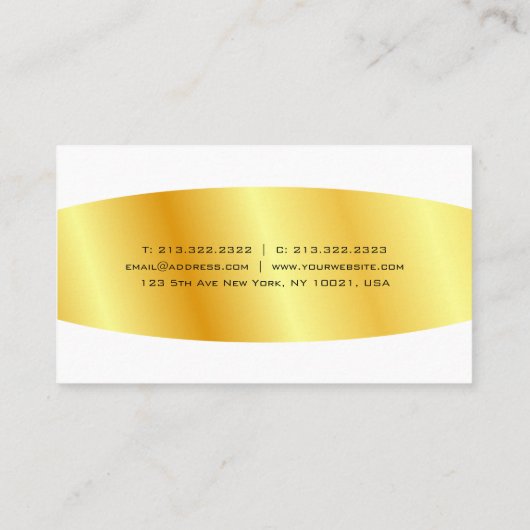 金ゴールドルッエレガントクモダンシンプルパーソナライズされた 名刺 (裏面)