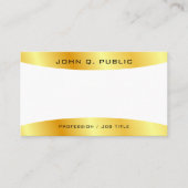 金ゴールドルッエレガントクモダンシンプルパーソナライズされた 名刺 (正面)