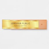 金ゴールドルッエレガントクモダンパーソナライズされたテンプレート サインプレート (正面)