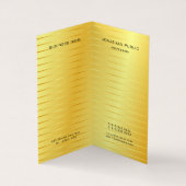 金ゴールドルッエレガントクモダンモノグラムのテンプレート 名刺 (内部)