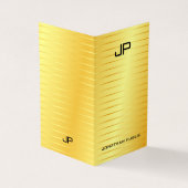 金ゴールドルッエレガントクモダンモノグラムのテンプレート 名刺 (外部)