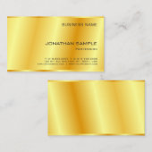 金ゴールドルッエレガントク会社シンプルテンプレート 名刺 (正面/裏面)