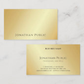 金ゴールドルッカスタムクミニマルトレンディーテンプレートラグジュアリー 名刺 (正面/裏面)