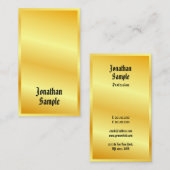 金ゴールドルックエレガントテンプレートオクラシックールドスタイル文字 名刺 (正面/裏面)