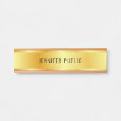 金ゴールドルックエレガントバラ金ゴールドモダンテンプレート サインプレート (正面)