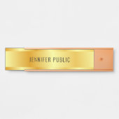 金ゴールドルックエレガントバラ金ゴールドモダンテンプレート サインプレート (正面)