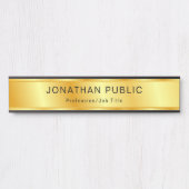 金ゴールドルックエレガントモダントレンディーテンプレート サインプレート (正面)