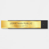 金ゴールドルックエレガントモダントレンディーテンプレート サインプレート (正面)