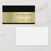 金ゴールドルックエレガントモダンプロフェッショナルクリエイティブ 名刺 (正面/裏面)