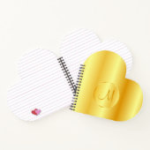 金ゴールドルックエレガントモノグラムテンプレートトレンディー ノートブック (内部)