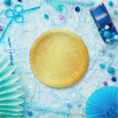 金ゴールドルックカスタムハートロマン空白のティックテンプレート ペーパープレート (パーティー)