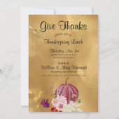 金ゴールドルックカボチャフローラ感謝祭ランチ 招待状 (正面)