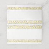 金ゴールドルックギリシャ鍵メイ縁どンダーJ #4 プレイスカード (外部開封)