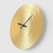 金ゴールドルックグラマラエレガントストレンディーテンプレート大 ラージ壁時計 (傾斜)