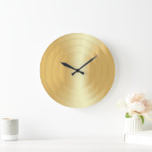 金ゴールドルックグラマラエレガントストレンディーテンプレート大 ラージ壁時計 (ホーム)