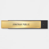 金ゴールドルックグラマープロフェッショナルモダンテンプレート サインプレート (正面)