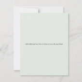 金ゴールドルックジオメトリックフレームフローラブライダルシャワー 招待状 (裏面)