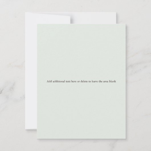 金ゴールドルックジオメトリックフレームフローラブライダルシャワー 招待状 (裏面)