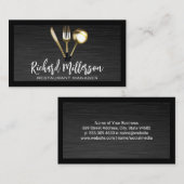 金ゴールドルックスディナーウェア |料理 名刺 (正面/裏面)