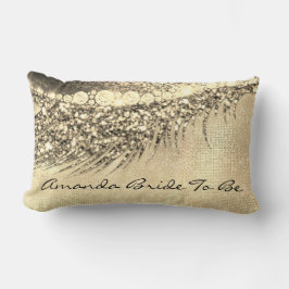 金ゴールドルックスメイクアップラッシュシャンパンスパークブライド ランバークッション