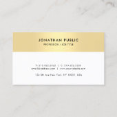 金ゴールドルックテンプレートアポイントメントリマインダートレンディー 予約カード (裏面)