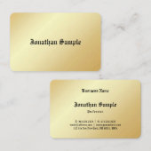 金ゴールドルックテンプレートオールド文字グラマラスパーソナライズされた 名刺 (正面/裏面)