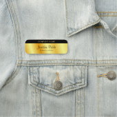 金ゴールドルックテンプレートカスタム書き込みスクリプト 名札 (インサイチュ)