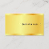 金ゴールドルックテンプレートプロフェッショナルモダン エレガント 名刺 (正面)