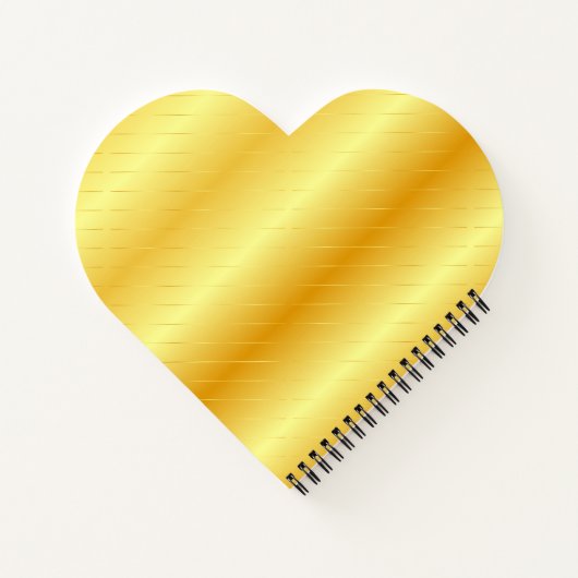 金ゴールドルックパーソナライズされたモノグラムエレガントテンプレート ノートブック (裏面)