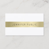 金ゴールドルックミニマルモダンリストプレーンプロフェッショナル 名刺 (正面)