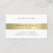 金ゴールドルックミニマルモダンリストプレーンプロフェッショナル 名刺 (裏面)