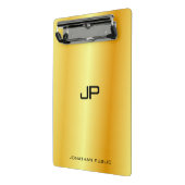 金ゴールドルックモエレガントノグラモダンムテンプレートカスタム ミニクリップボード (アングル2)