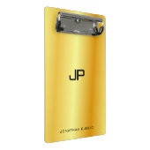 金ゴールドルックモエレガントノグラモダンムテンプレートカスタム ミニクリップボード (アングル)