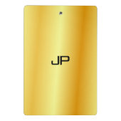 金ゴールドルックモエレガントノグラモダンムテンプレートカスタム ミニクリップボード (裏面)