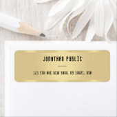 金ゴールドルックモダンエレガントテンプレート差出人住所 ラベル (インサイチュ)