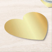 金ゴールドルックモダンエレガントテンプレート ペーパーコースター (アングル)