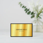 金ゴールドルックモダンエレガントプロフェッショナルテンプレート 名刺 (スタンド正面)