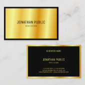 金ゴールドルックモダンエレガントプロフェッショナルテンプレート 名刺 (正面/裏面)