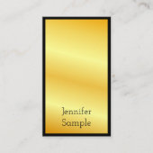 金ゴールドルックモダンエレガントプロフェッショナルテンプレート 名刺 (正面)