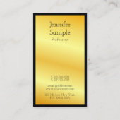 金ゴールドルックモダンエレガントプロフェッショナルテンプレート 名刺 (裏面)