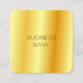 金ゴールドルックモダングラマー企業の会社 スクエア名刺 (正面)