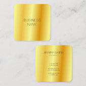 金ゴールドルックモダングラマー企業の会社 スクエア名刺 (正面/裏面)