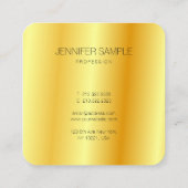 金ゴールドルックモダングラマー企業の会社 スクエア名刺 (裏面)