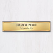 金ゴールドルックモダンテンプレートグラマープロフェッショナル サインプレート (正面)