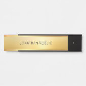 金ゴールドルックモダントレンディーテンプレートグラマラス サインプレート (正面)