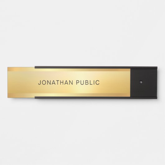 金ゴールドルックモダントレンディーテンプレートグラマラス サインプレート (正面)