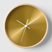 金ゴールドルックモダンプリント 壁時計 (正面)