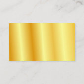 金ゴールドルックモダンプロフェッショナルエレガントテンプレート 名刺 (裏面)