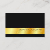 金ゴールドルックモダンプロフェッショナルエレガントテンプレート 名刺 (裏面)